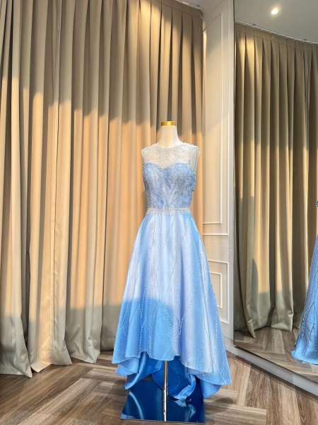 Gaun sewa CELRA.id Blue 03, warna biru muda